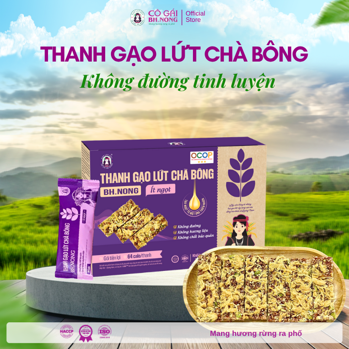 thanh gạo lứt chà bông bhnong